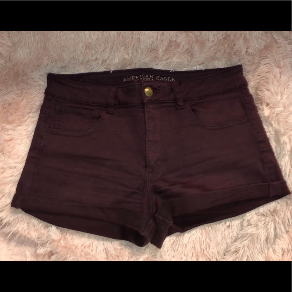 Maroon American Eagle shorts
